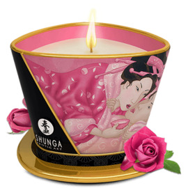 Bougie de massage aphrodisia pétales de rose - shunga -223832
