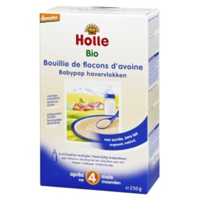 Photo de Bouillie flocons d'avoine, à partir de 4 mois - 250 g Holle Bouillie flocons d'avoine, à partir de 4 mois - 250 g Holle-136398