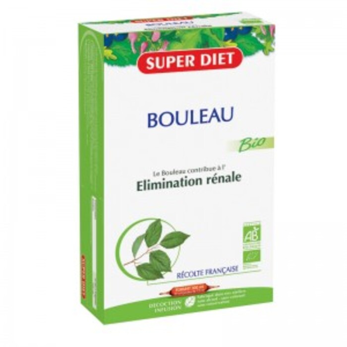 Bouleau bio -  20 ampoules de 15ml Super diet-4452