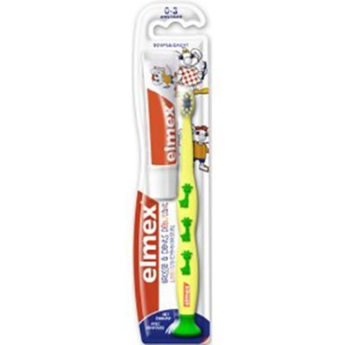 Photo de Brosse à dents débutant souple 0-3 ans jaune Elmex Brosse à dents débutant souple 0-3 ans jaune Elmex-226049