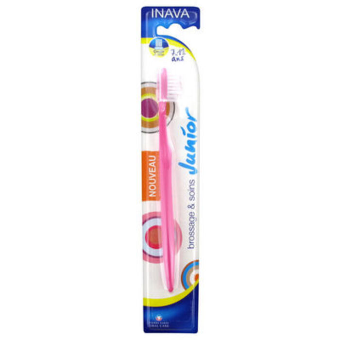 Photo de Brosse à dents junior rose 7/12 ans Inava Brosse à dents junior rose 7/12 ans Inava-225571