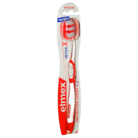 BROSSE A DENTS  PROTECTION ANTICARIES INTERX MEDIUM - brosse a dents manuelle - Elmex -105339