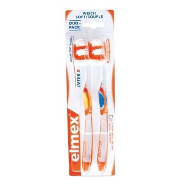 Photo de Brosse à dents protection caries souple x2 Elmex Brosse à dents protection caries souple x2 Elmex-201960