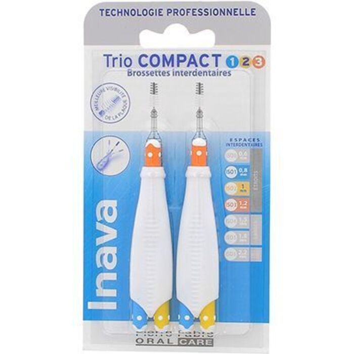 Photo de Brossettes interdentaires trio compact 0.8mm - 1mm - 1.2mm Inava Brossettes interdentaires trio compact 0.8mm - 1mm - 1.2mm Inava-226320