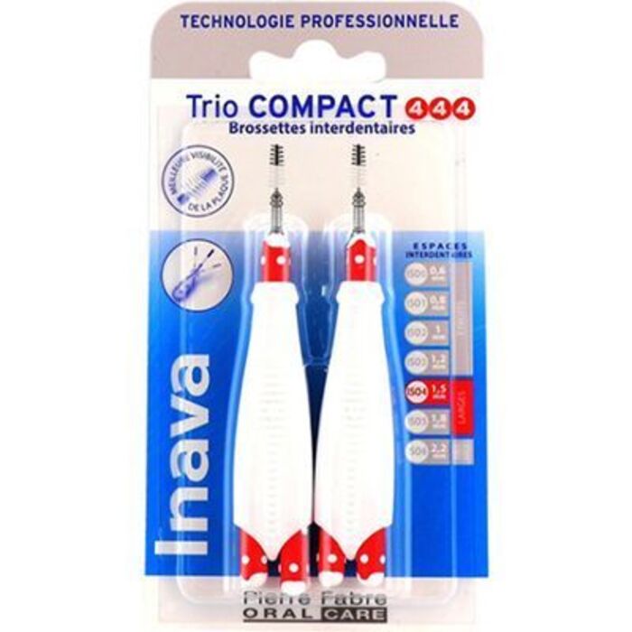 Photo de Brossettes interdentaires trio compact 1.5mm Inava Brossettes interdentaires trio compact 1.5mm Inava-226318