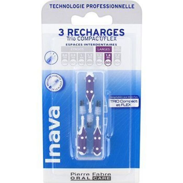 Photo de Brossettes interdentaires violet 1.8mm x3 Inava Brossettes interdentaires violet 1.8mm x3 Inava-226317