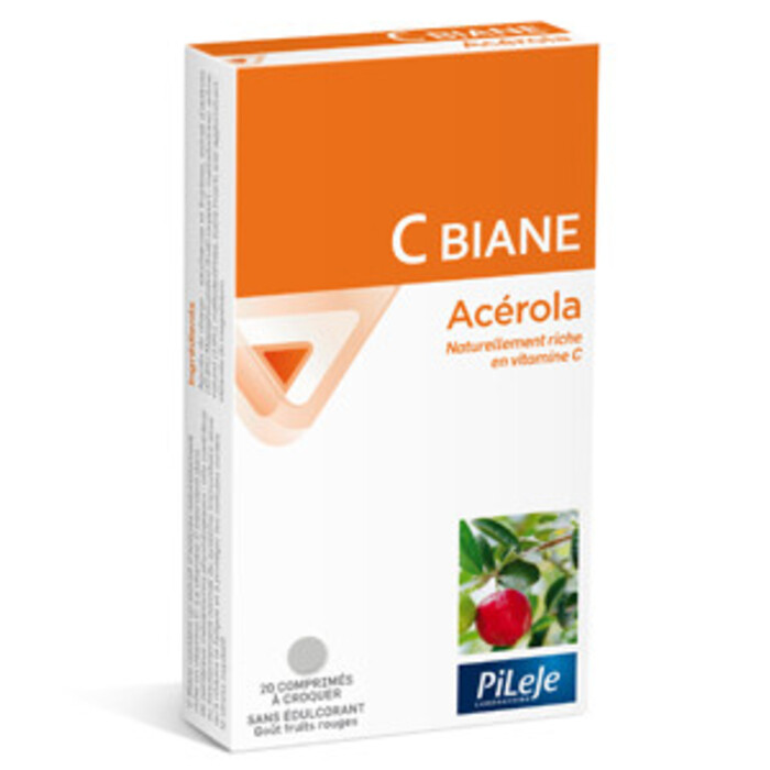 Photo de C biane acérola - 20 comprimés Pileje C biane acérola - 20 comprimés Pileje-203281