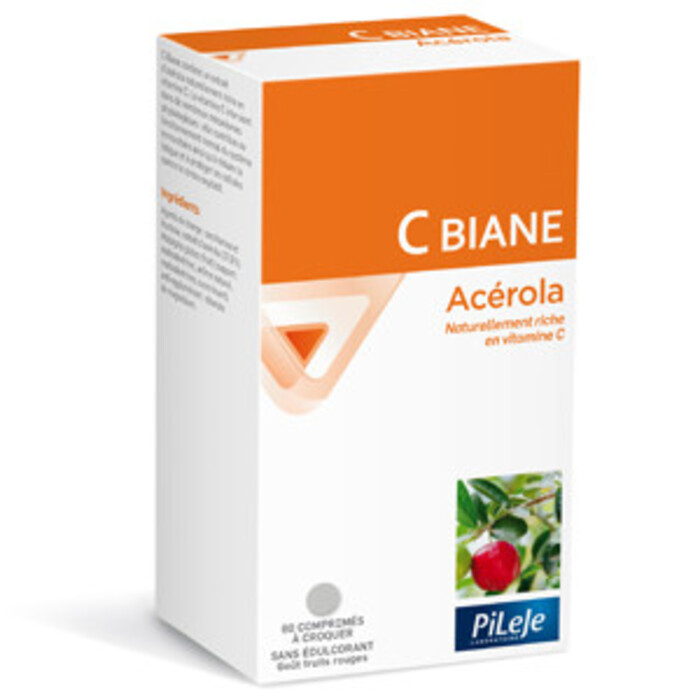 Photo de C biane acérola - 60 comprimés Pileje C biane acérola - 60 comprimés Pileje-203282