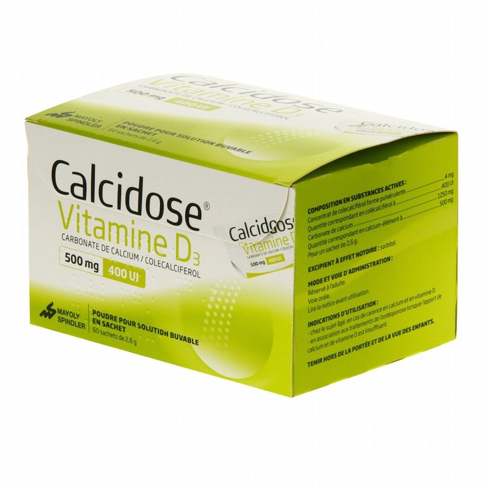 Photo de Calcidose vitamine d3 500mg - 60 sachets Mayoly spindler Calcidose vitamine d3 500mg - 60 sachets Mayoly spindler-192307