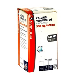 Calcium vitamine d3 500mg - 60 comprimés - biogaran -206939