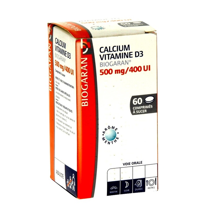 Photo de Calcium vitamine d3 500mg - 60 comprimés Biogaran Calcium vitamine d3 500mg - 60 comprimés Biogaran-206939