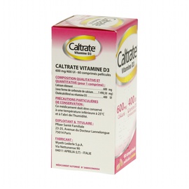 CALTRATE VITAMINE D3 600mg - 60 comprimés - PFIZER -192258