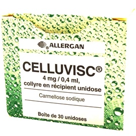 Celluvisc 4mg collyre - 30 unidoses - allergan -192306