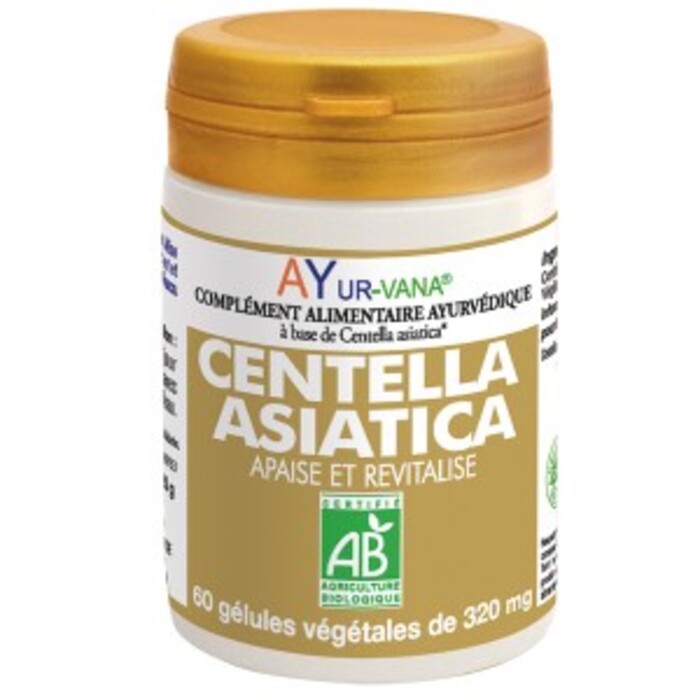 Photo de Centella asiatica bio - flacon 60 gélules végétales Ayur vana Centella asiatica bio - flacon 60 gélules végétales Ayur vana-133595