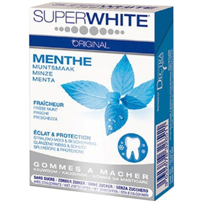 Photo de Chewing-gum fraîcheur intense menthe sans sucre 16 drégées Superwhite Chewing-gum fraîcheur intense menthe sans sucre 16 drégées Superwhite-198980