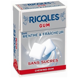 Chewing-gum menthe/fraicheur - 24.0 g - hygiène bucco-dentaire - ricqles -132035