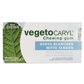 Chewing gum végétocaryl dents blanches - 12 dragées - divers - vegetocaryl -138580