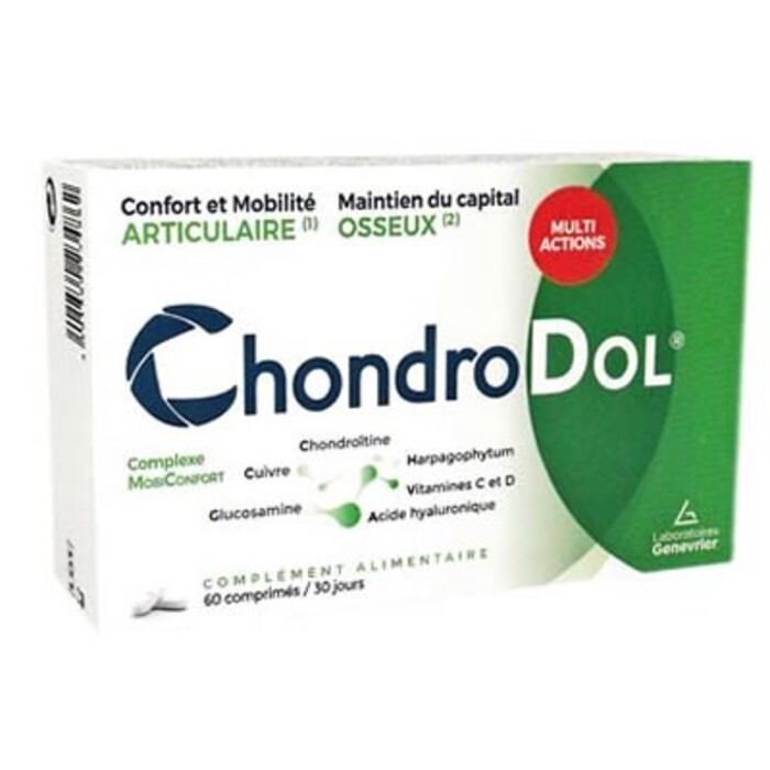 Photo de Chondrodol 60 comprimés Genevrier Chondrodol 60 comprimés Genevrier-214635