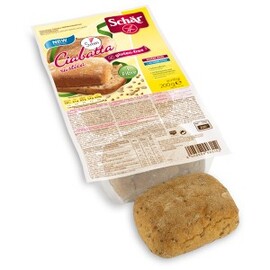 Ciabatta rustica, petits pavés complets précuits - 200 g - divers - Schar -138203