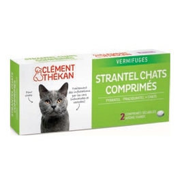Clement thekan strantel vermifuge chats - 2 comprimés - clement-thekan -146697