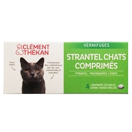 Clement thekan strantel vermifuge chats - 4 comprimés - clement-thekan -146696