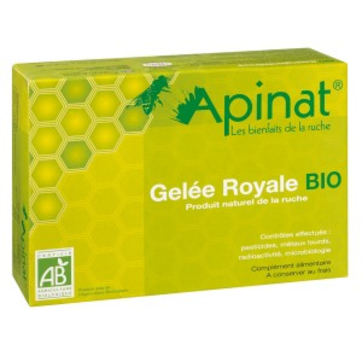Coffret gelée royale pure bio 40.0 g gelée royale apinat Achat