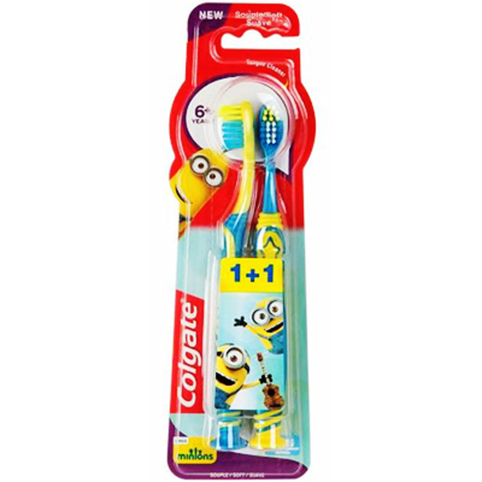 Photo de Colgate 2 brosses à dents +6ans les minions souple Colgate Colgate 2 brosses à dents +6ans les minions souple Colgate-214515