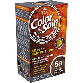 COLOR & SOINSans ammoniaque - Sans siliconeSans paraben - Sans résorcine- Marron Chocolat - cheveux-phanère - 3 Chenes -136777