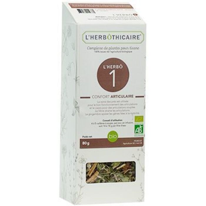 Photo de Complexe de plantes pour tisane n1 articulaire bio 80g L'herbothicaire Complexe de plantes pour tisane n1 articulaire bio 80g L'herbothicaire-220329