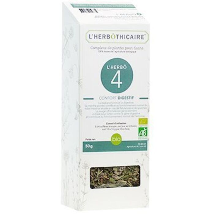 Photo de Complexe de plantes pour tisane n4 digestif bio 50g L'herbothicaire Complexe de plantes pour tisane n4 digestif bio 50g L'herbothicaire-220335