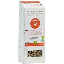 Complexe de Plantes pour Tisane N9 Energie/Vitalité Bio 80g - L'HERBOTHICAIRE -220340