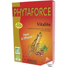 Complexe Vitalité Phytaforce 20 ampoules x 10ml - Biotechnie -136589