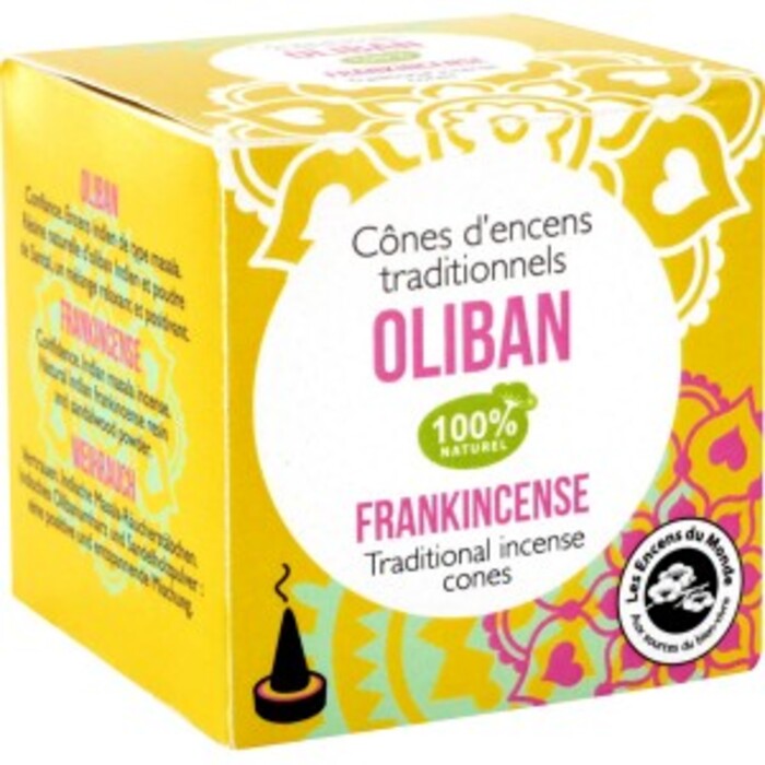 Photo de Cones d'encens indien oliban - boite 15 cones + porte encens Florisens Cones d'encens indien oliban - boite 15 cones + porte encens Florisens-135864