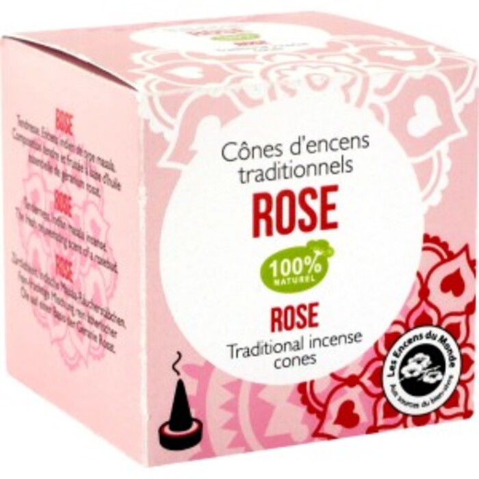Photo de Cones d'encens indien rose naturelle - boite 15 cones + porte encens Florisens Cones d'encens indien rose naturelle - boite 15 cones + porte encens Florisens-135866