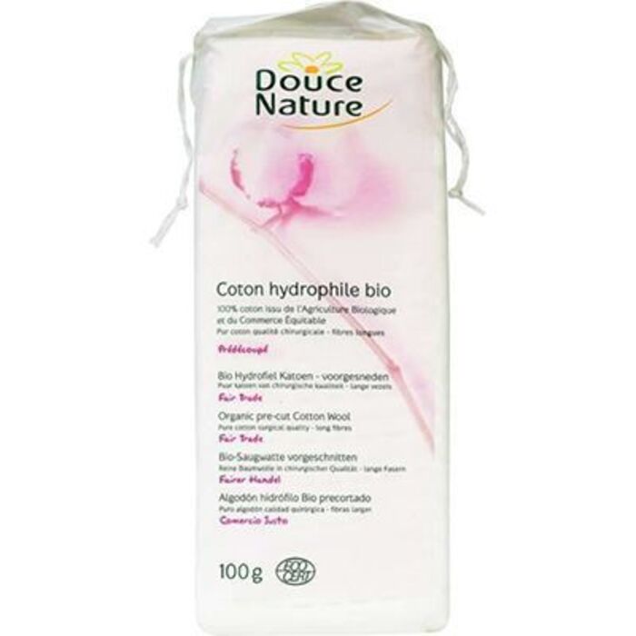 Photo de Coton hydrophile bio 100g Douce nature Coton hydrophile bio 100g Douce nature-134965