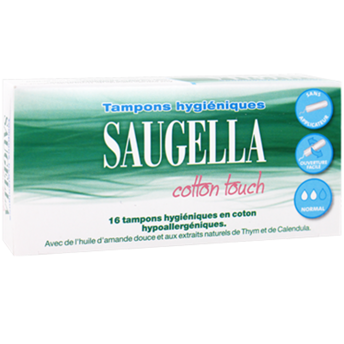 Cotton touch 16 tampons hygiéniques normal Saugella-220701