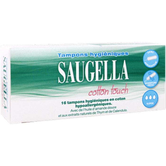 Photo de Cotton touch 16 tampons hygiéniques super Saugella Cotton touch 16 tampons hygiéniques super Saugella-220703