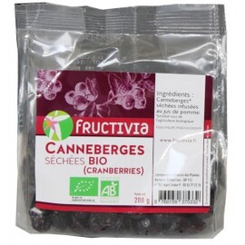 Cranberries entières séchées bio - 200 g - divers - fructivia -189184