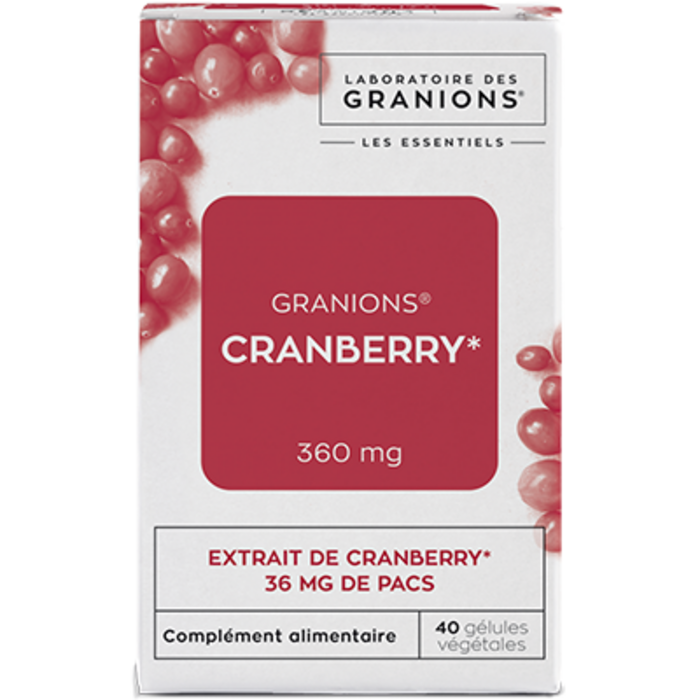 Photo de Cranberry 360mg 40 gélules végétales Granions Cranberry 360mg 40 gélules végétales Granions-223170