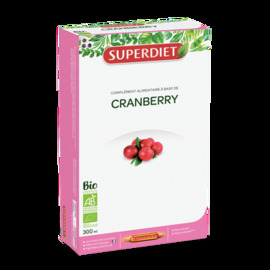 Cranberry (canneberge) bio - 20 ampoules de 15ml - 20.0 unités - bien être féminin - super diet Confort urinaire-4437