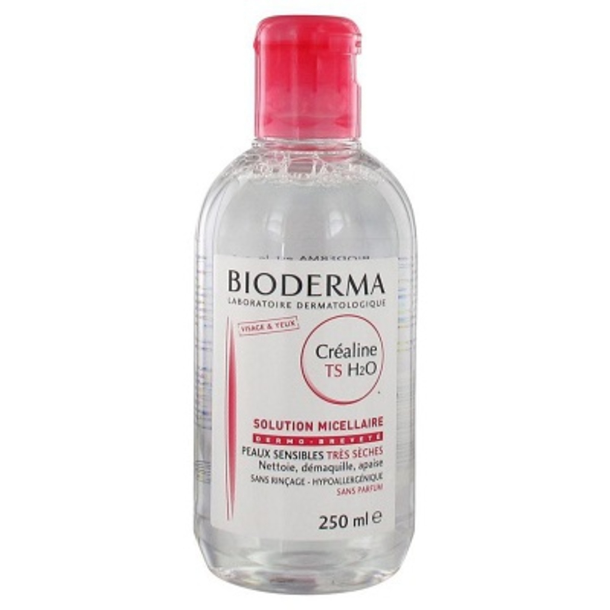 Bioderma Crealine TS H2O sans parfum flacon 250ml 500ml 