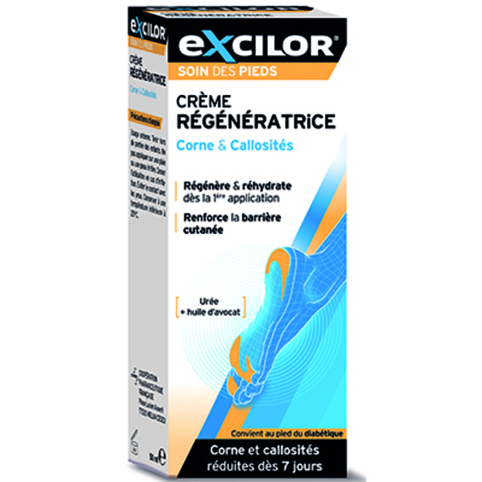 Crème régénératrice corne & callosités 50ml Excilor-221336