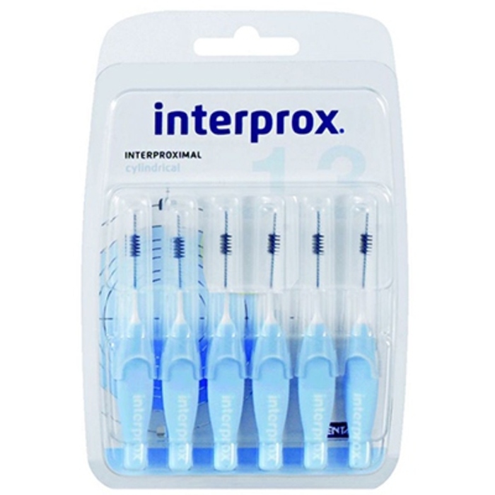 Photo de Cylindrical brossettes bleues x6 Interprox Cylindrical brossettes bleues x6 Interprox-204136
