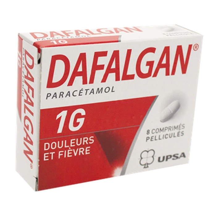 Photo de Dafalgan 1g - 8 comprimés pelliculés Upsa Dafalgan 1g - 8 comprimés pelliculés Upsa-192316