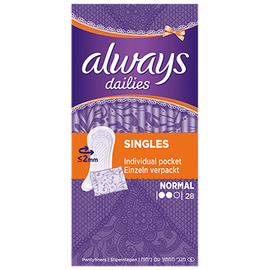 Dailies singles normal - 28 pochettes individuelles - always -206106