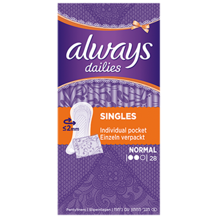 Photo de Dailies singles normal - 28 pochettes individuelles Always Dailies singles normal - 28 pochettes individuelles Always-206106