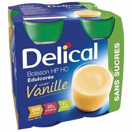 Delical boisson hp hc edulcorée vanille sans sucres lot de 4 bouteilles x 200ml - 800.0 ml - délical -149474