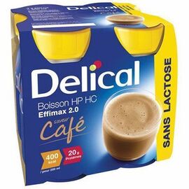 DELICAL Boisson HP HC Effimax 2.0 Café Lot de 4 Bouteilles x 200ml - 800.0 ML - Délical -149377