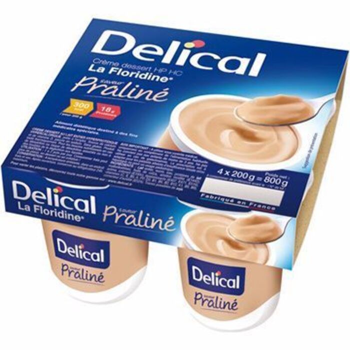 Photo de Delical crème dessert hp hc la floridine praliné pack 4 pots x 200g Délical Delical crème dessert hp hc la floridine praliné pack 4 pots x 200g Délical-149350