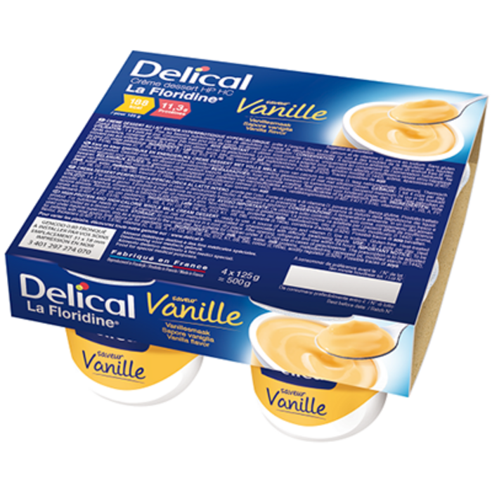 Photo de Delical crème dessert hp hc la floridine vanille pack 4 pots x 200g Délical Delical crème dessert hp hc la floridine vanille pack 4 pots x 200g Délical-149359